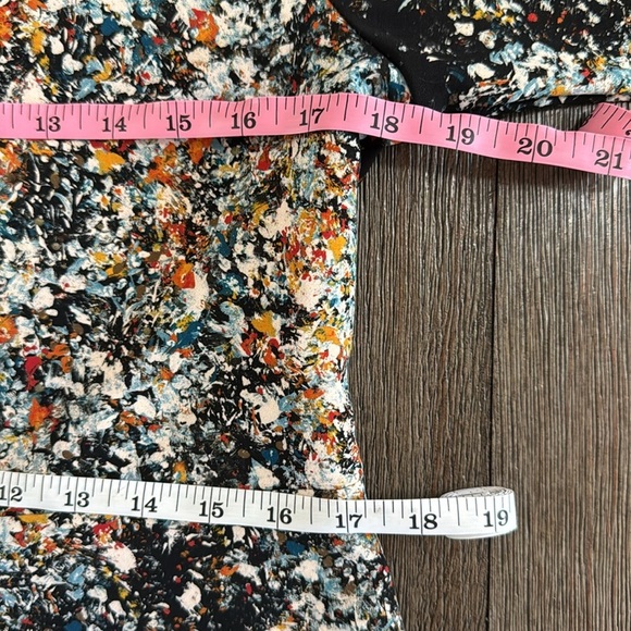 Bryn Walker Abstract Splatter Fit Flare Mini Dress - Picture 9 of 11